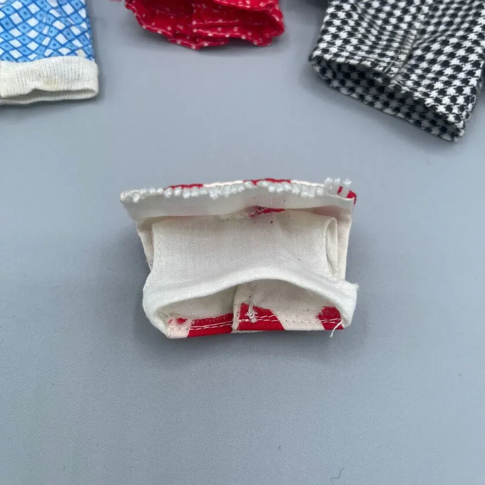 Vintage Fashion Doll Clothes Lot 4 Tops 60s Cape Vest Houdstooth Argyle‎ 11In